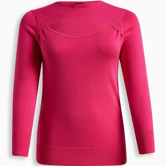 Torrid - Pullover Fitted Sweater in Hot Pink​​​​​​​ - Picture 13 of 13